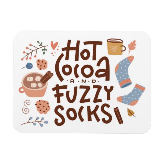 Magnet Flexible Conception de cacao chaud et de chaussettes moelle (Horizontal)