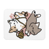 Magnet Flexible Conception de chats mignons et joueurs – Art de pa (Horizontal)