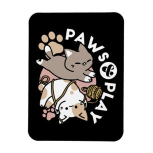 Magnet Flexible Conception de chats mignons et joueurs – Art de pa