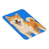 Magnet Flexible Conception de chien Akita heureux (Côté Droit)