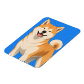 Magnet Flexible Conception de chien Akita heureux (Côté Gauche)
