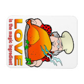 Magnet Flexible Conception De Cuisine Rétro.L'Amour Est L'Ingrédie (Horizontal)