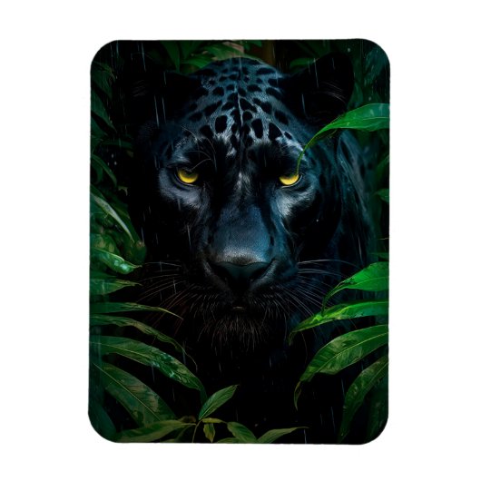 Magnet Flexible Conception de faune de jungle de panthère noire my (Vertical)