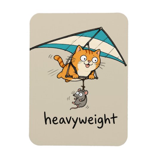 Magnet Flexible Conception de jeu de mots de chat de dessin animé (Vertical)
