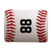 Magnet Flexible Conception de joueur de baseball avec numéro de ma (Horizontal)