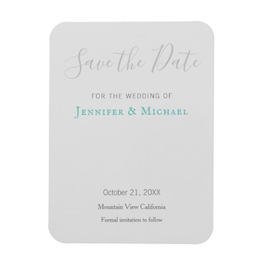 Magnet Flexible Conception de mariage professionnelle moderne, dat (Vertical)