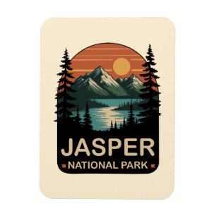 Magnet Flexible Conception de montagne vintage du parc national de