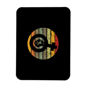 Magnet Flexible Conception de symbole féministe Rétro Vintage, ann