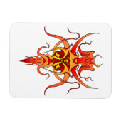 Magnet Flexible Conception de tatouage tribal démoniaque (Horizontal)