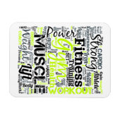 Magnet Flexible Conception de typographie Motivation Fitness (Horizontal)