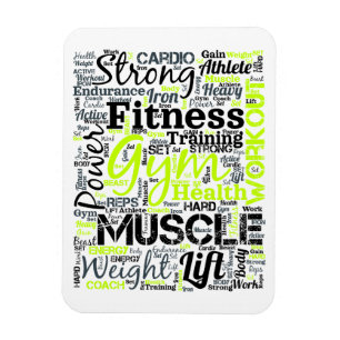 Magnet Flexible Conception de typographie Motivation Fitness