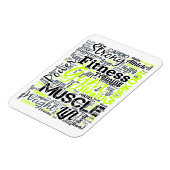 Magnet Flexible Conception de typographie Motivation Fitness (Côté Gauche)