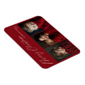 Magnet Flexible Conception de vacances de Noël photo Trois Rouge (Côté Droit)