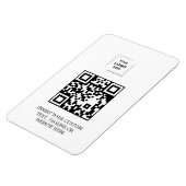 Magnet Flexible Conception d'identité de marque QR simple et blanc (Côté Gauche)