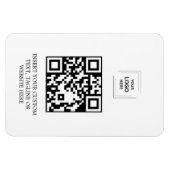 Magnet Flexible Conception d'identité de marque QR simple et blanc (Horizontal)