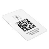 Magnet Flexible Conception d'identité de marque QR simple et blanc (Côté Droit)