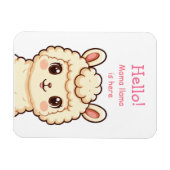Magnet Flexible Conception d'illustration de lama mignon (Horizontal)