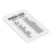 Magnet Flexible Conception du code Wabun - Art Morse japonais (Côté Droit)