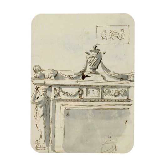 Magnet Flexible Conception esquissée pour une cheminée (stylo et e (Vertical)