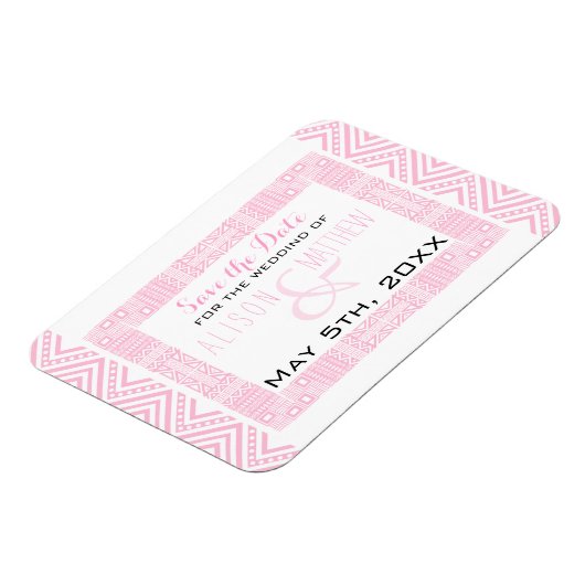 Magnet Flexible Conception ethnique Mariage Enregistrer la date Ma (Côté Gauche)