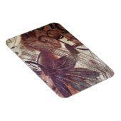 Magnet Flexible Conception florale marron abstraite 1 (Côté Droit)