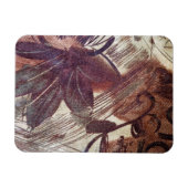 Magnet Flexible Conception florale marron abstraite 1 (Horizontal)