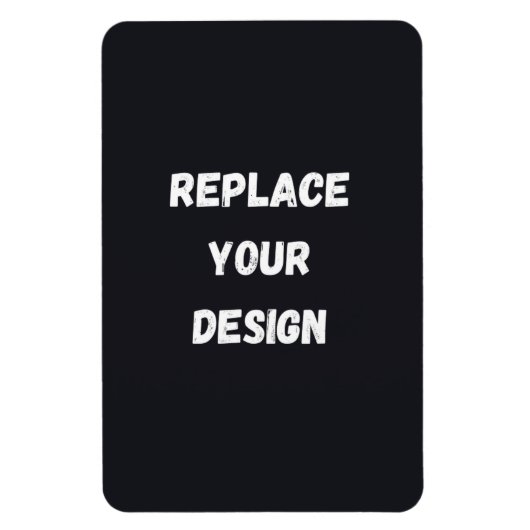 Magnet Flexible Conception simple noire personnalisée Ajouter une (Vertical)
