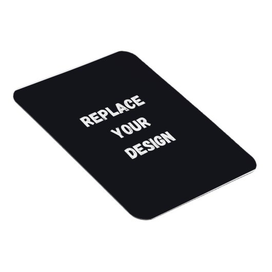 Magnet Flexible Conception simple noire personnalisée Ajouter une  (Côté Droit)
