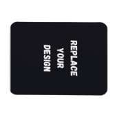 Magnet Flexible Conception simple noire personnalisée Ajouter une  (Horizontal)