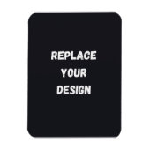 Magnet Flexible Conception simple noire personnalisée Ajouter une  (Vertical)