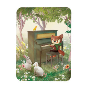 Magnet Flexible Concert de piano forestier