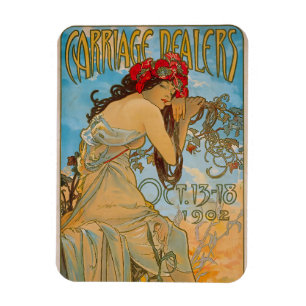 Magnet Flexible Concessionnaires de transport par Alphonse Mucha (