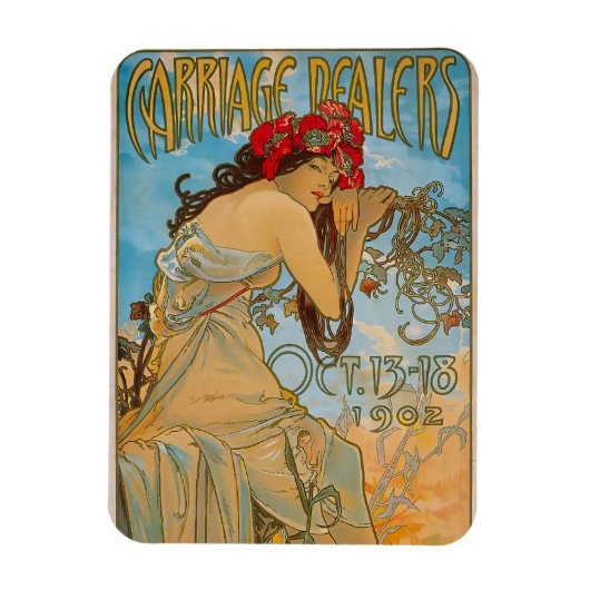 Magnet Flexible Concessionnaires de transport par Alphonse Mucha ( (Vertical)