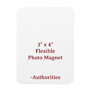 Magnet Flexible Concevez votre propre aimant photo flexible 3" x 4