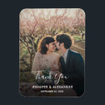 Magnet Flexible Concevez votre propre Mariage Merci photo<br><div class="desc">Créez votre propre carte de Mariage de Merci photo. Élégant aimant photo pour dire Merci à vos invités mariages. Vous pouvez ajouter votre propre photo,  ajouter votre propre texte et vos noms.</div>