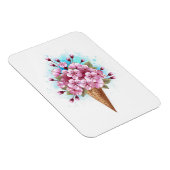 Magnet Flexible Cône rose Sakura crème glacée gaufre (Côté Droit)