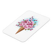 Magnet Flexible Cône rose Sakura crème glacée gaufre (Côté Gauche)