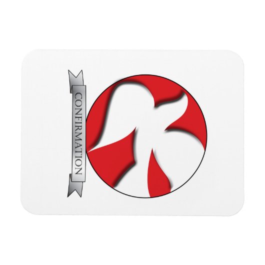 Magnet Flexible Confirmation de la colombe blanche sur le cercle r (Horizontal)