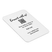 Magnet Flexible Connectez-vous avec nous scan QR code ajouter e-ma (Côté Droit)