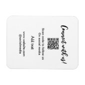 Magnet Flexible Connectez-vous avec nous scan QR code ajouter e-ma (Horizontal)