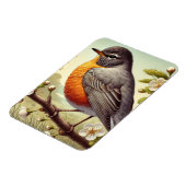 Magnet Flexible Connecticut State Bird American Robin (Côté Gauche)