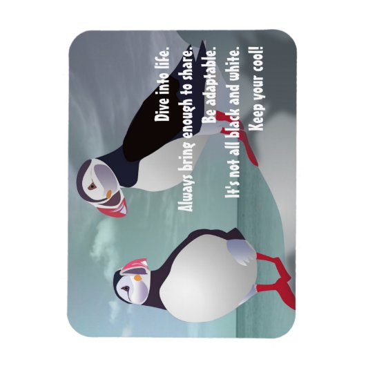 Magnet Flexible Conseil d'un aimant de design de Puffin (Vertical)