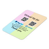 Magnet Flexible Conseil virtuel jar q r code argent don PayPal ven (Côté Gauche)