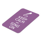 Magnet Flexible Conserver le calme et la chanson sur aimant couleu (Côté Gauche)
