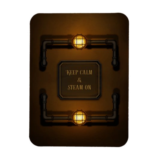 Magnet Flexible "Conserver le calme et la vapeur" Machine Age Stea (Vertical)