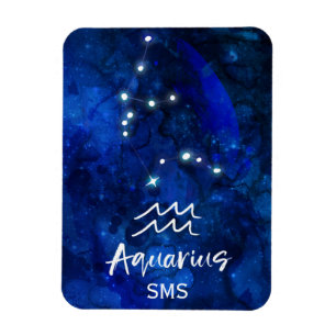 Magnet Flexible Constellation du zodiaque du Verseau Monogramme Ga