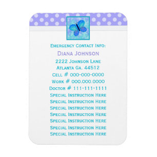 Magnet Flexible Contact de secours : Aimant de prime de papillon