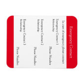 Magnet Flexible Contact d'urgence (Horizontal)