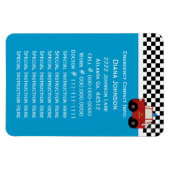 Magnet Flexible Contact d'urgence : Camion à feu (Horizontal)