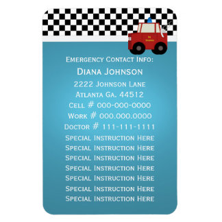 Magnet Flexible Contact d'urgence du camion-feu